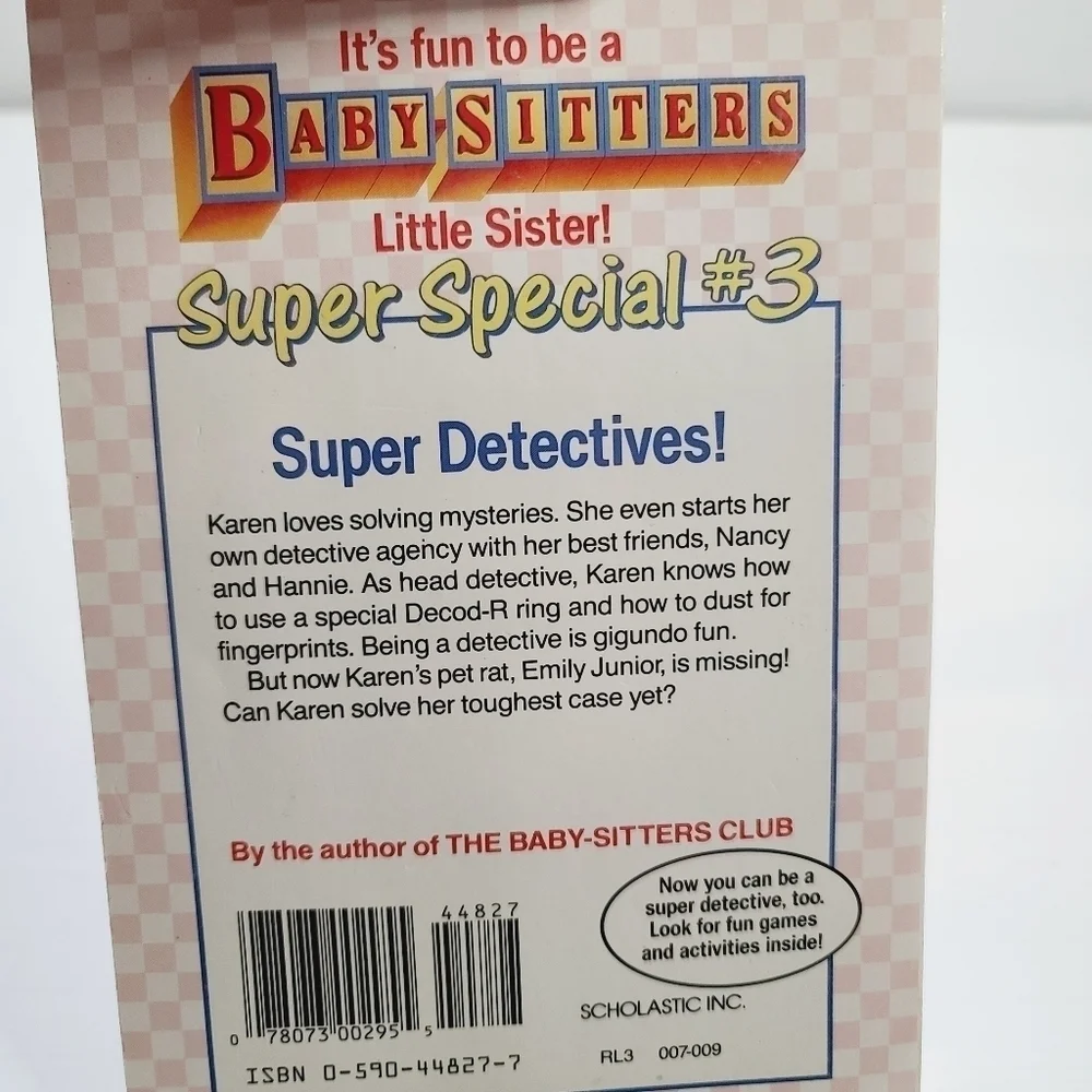 Vintage 90s Babysitters Club Little Sister Super Special #3 Karens Mystery